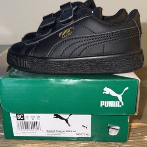 PUMA Kids Basket Classic XXI Black Sneakers